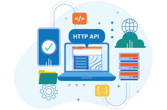 HTTP API integration on the computer screen.