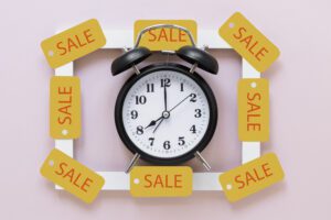 alarm-clock-frame-with-sale-tags